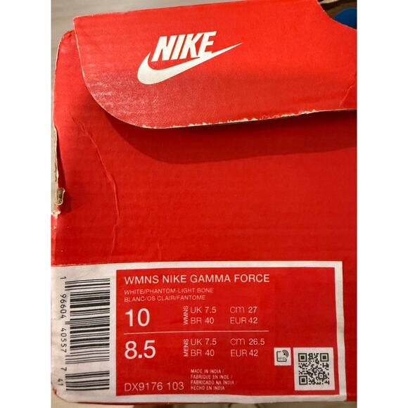 NEW Nike Gamma Force Women’s Sneakers Light Bone Size 10 DX9176-103 - Picture 7 of 8